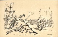 CPA Fantaisie Illustrateur Poulbot Militaria 