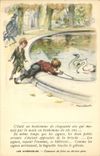 CPA Fantaisie Illustrateur Poulbot Victor Hugo Les Miserables Cygne Swan 
