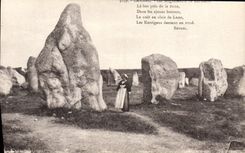 CPA Dolmen Menhir Carnac Les alignements de Kermario