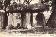 VINTAGE POSTCARD Dolmen Menhir Draguignan Pierre of the druidic Fairy Dolmen