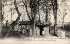 VINTAGE POSTCARD Dolmen Menhir Surroundings of Saumur Bagneux Large dolmen
