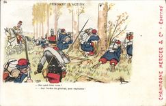 CPA Militaria Pendant l'action