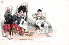 CPA Militaria L'eleve de Bonnat