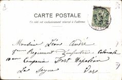 POSTAL Militaria de la VENDIMIA con la cantina