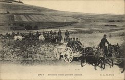 VINTAGE POSTCARD Militaria Artillery going to give an opinion