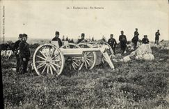 CPA Militaria Ecoles a feu En batterie