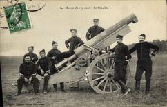 CPA Militaria Canon de 155 court Le Rimailho