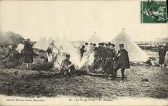 CPA Militaria La vie au camp Au bivouac