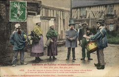 VINTAGE POSTCARD Folklore the Cliff guy and their plane plane Ran lanterns
