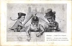 VINTAGE POSTCARD recto back Theater Gnafron Puppet