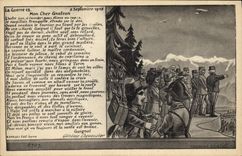 VINTAGE POSTCARD Theater Puppet My dear Gnafron Militaria