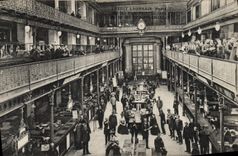 VINTAGE POSTCARD Bank Paris Crédit Lyonnais One of principal galleries TOP