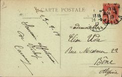 VINTAGE POSTCARD Bank Vichy Street of Nimes Hotel Astoria Crédit Lyonnais