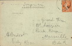 VINTAGE POSTCARD Bank Vichy Street of Nimes Crédit Lyonnais Hairdresser