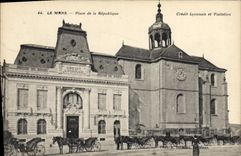 VINTAGE POSTCARD Banque Mans Places Republic Crédit Lyonnais and Visitation