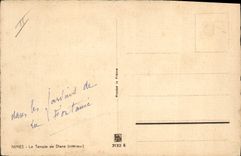 Ilustrador Barday Nimes de la fantasía de la POSTAL de la VENDIMIA el templo interior de Diane