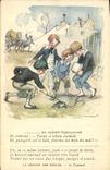 CPA Fantaisie Illustrateur Poulbot Victor Hugo La legende des siecles Le Crapaud Grenouille 