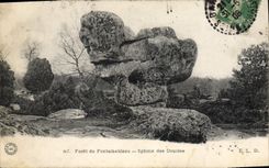VINTAGE POSTCARD Dolmen Menhir Drill of Fontainebleau Sphinx of the druids