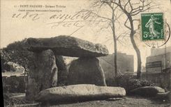 VINTAGE POSTCARD Dolmen Menhir Saint Nazaire Dolmen Trilith