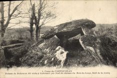 VINTAGE POSTCARD Dolmen Menhir Camp of Coetquidan Dolmen of Roherman says niche has Gabineau