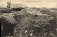 VINTAGE POSTCARD Dolmen Menhir Plouharnel Carnac the dolmen of Rondosec