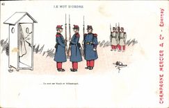 CPA Militaria Le mot d'ordre