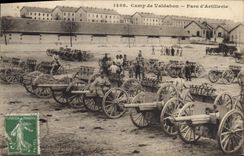 CPA Militaria Camp de Valdahon Parc d'artillerie