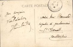 VINTAGE POSTCARD Militaria Camp of Valdahon Park of artillery