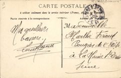 VINTAGE POSTCARD Militaria camp of Sissonne the fixed bar
