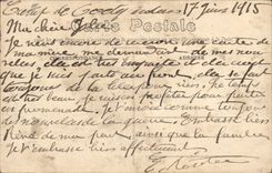 VINTAGE POSTCARD Militaria Camp of Coetquidan Entered of a tent