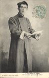 VINTAGE POSTCARD Militaria the letter of the patelin