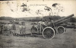 CPA Militaria Canon de 155 long Schneider