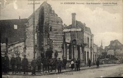 CPA Banque Corbie Rue Faidherbe Credit du Nord Militaria