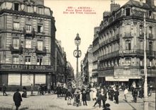 VINTAGE POSTCARD Banque Amiens Places Rene Goblet Rue of the Three Stones Crédit du Nord
