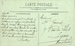 VINTAGE POSTCARD Paris Bank the Counter of Discount and the street Rougemont