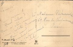 VINTAGE POSTCARD Fantasy Beauvais Illustrator the restaurant With the Chateaubriant