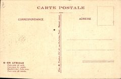 VINTAGE POSTCARD Fantasy Boirau Illustrator In Africa Tam Tam the night