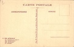 VINTAGE POSTCARD Fantasy Boirau Illustrator In Africa the wood cutter