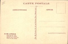 VINTAGE POSTCARD Fantasy Boirau Illustrator In Africa Tam Tam of night