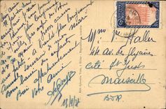 VINTAGE POSTCARD Fantasy Boirau Illustrator Seven wounds of Africa Collection Viale Dakar