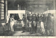 VINTAGE POSTCARD Napoleon 1st visit the infirmary of the Invalids 1808 Museum of Versailles