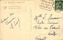 VINTAGE POSTCARD Dolmen Menhir Carnac Dolmende ker Gavat