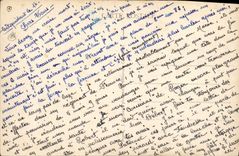 VINTAGE POSTCARD Dolmen Menhir Camp of Coetquidan Dolmen of Roherman says Niche has Gabineau In the south of the castle of the Wood of the Wolf