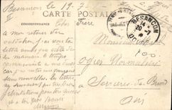 VINTAGE POSTCARD Militaria Camp of Valdahon Departure for the shooting