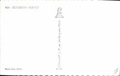 POSTAL MODERNA cine Elisabeth Manet