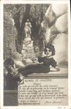 VINTAGE POSTCARD Puppets Romeo and Juliette Puppet