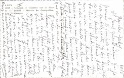 CPA Guignols Guignol et gnafron sur la place de la Trinite Montee du Gourguillon Rue St Georges Lyon