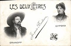 VINTAGE POSTCARD the two beings Oranoff Gypska Medium