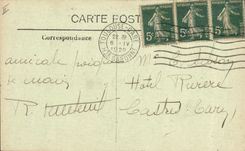 VINTAGE POSTCARD Bank Toulouse Street of Lorraine Alsace at the level of the counter of Discount