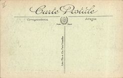 VINTAGE POSTCARD Banque Dijon Banks National of Credit and Porte Guillaume Tramway